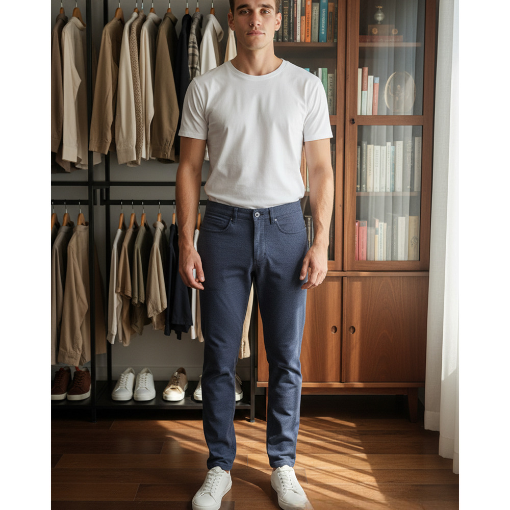 Lululemon‎ Men’s ABC Pant Skinny *TC Cotton Heather Blue Size 32x32 ECU